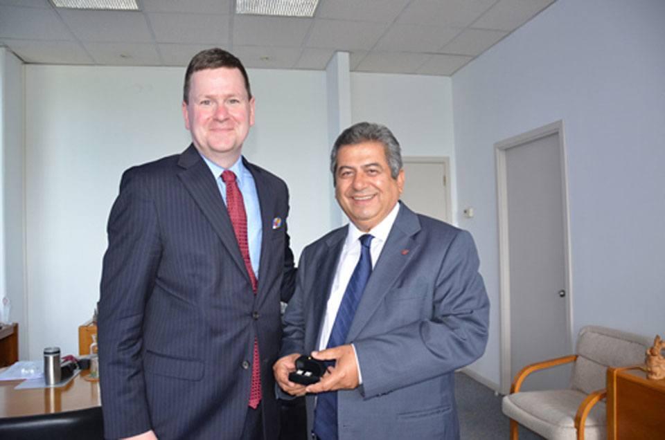 COUNSELOR FOR COMMERCIAL AFFAIRS AT US EMBASSY, MICHAEL LALLY VISITS ESBAS DR. FARUK GÜLER
